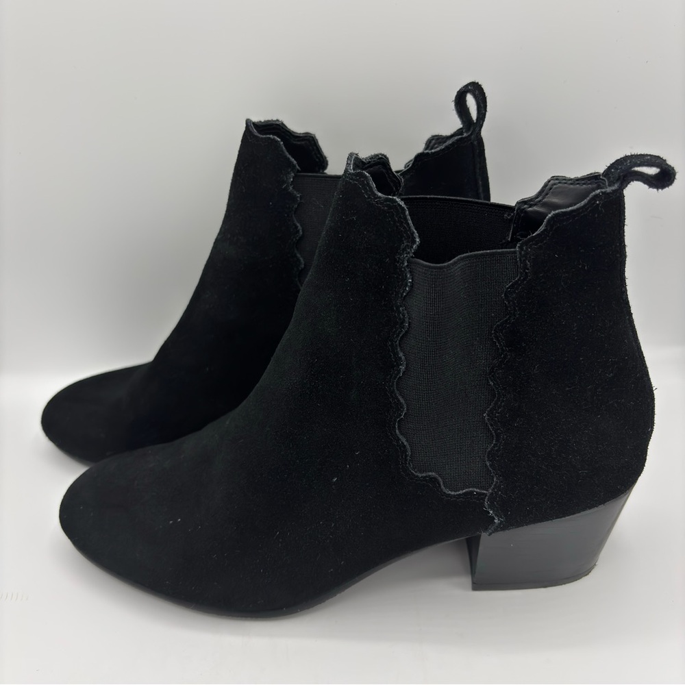 Crown Vintage Roberta Black Suede Ankle Booties